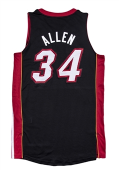 2012-13 Ray Allen Game Used Miami Heat Road Jersey from January 27, 2013 First Game Back in Boston - NBA Champions Season (Meigray)